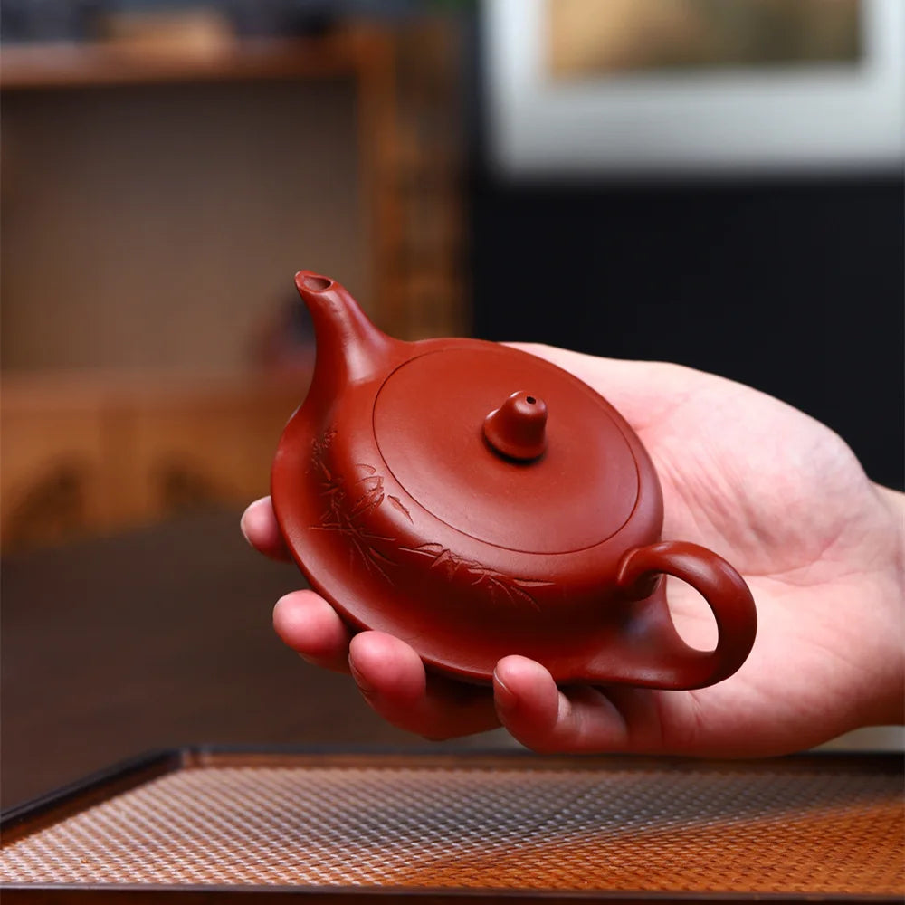 160cc Authentic Yixing Purple Clay Teapot Dahongpao Tea Pot Handmade Ball Hole Filter Tea Infuser Household Customized Teaware