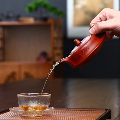 160cc Authentic Yixing Purple Clay Teapot Dahongpao Tea Pot Handmade Ball Hole Filter Tea Infuser Household Customized Teaware