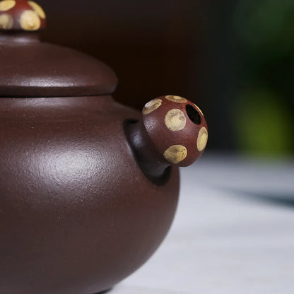160cc China Genuine Yixing Old Purple Mud Teapot Black Natural  Dahongpao Tea Set Mini Mushroom Teaware
