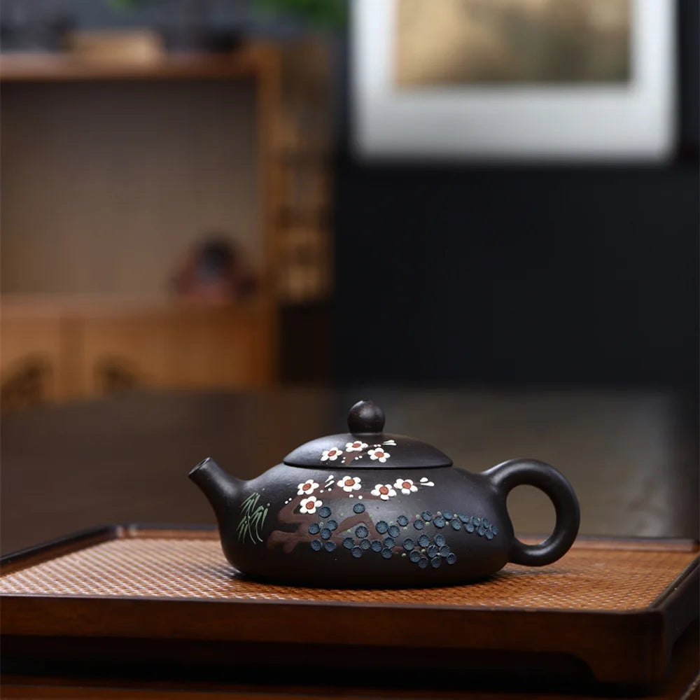 160cc Chinese Yixing Purple Clay Teapot Handmade Ball Hole Filter Tea Pot Raw Ore Zisha Tea Set Customized Beauty Tea Maker