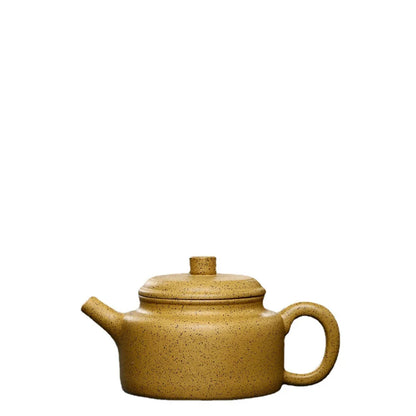 160cc Yellow Orange Peel Master Handmade Favorites Kettle Flat Teapot Grapefruit Peel Health Pot For Tea Oolong Tea Ceremony