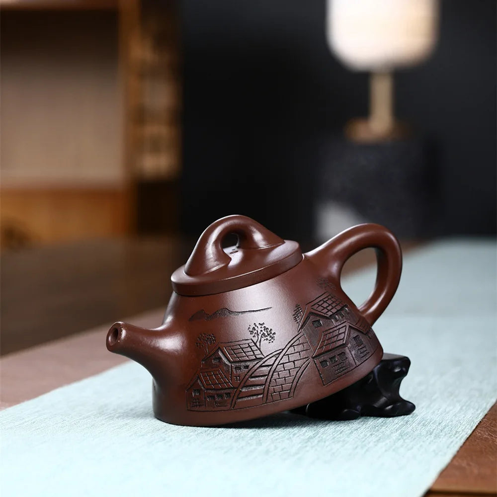 160cc Yixing Handmade Purple Sand Pot Purple Jade Gold Sand Pot Moisturizing Tea Fragrance Kung Fu Tea Set Chinese Tea Pot