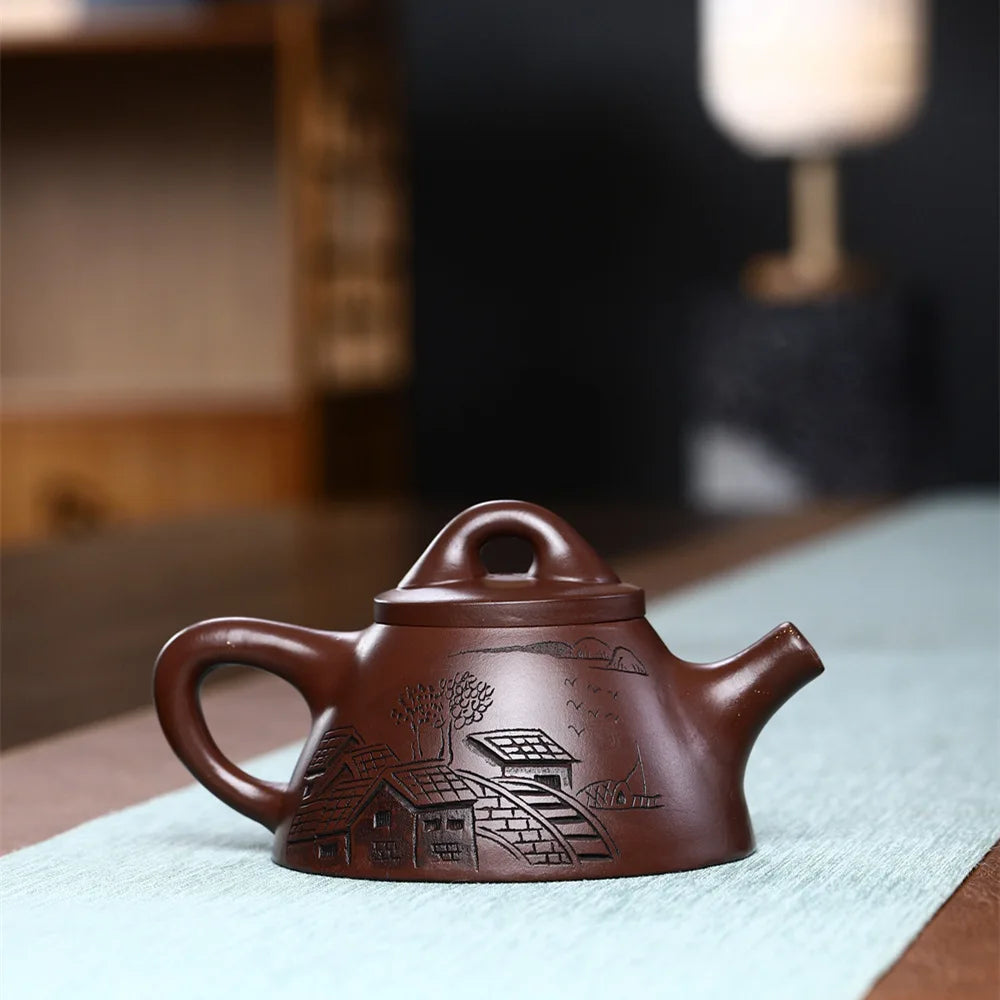 160cc Yixing Handmade Purple Sand Pot Purple Jade Gold Sand Pot Moisturizing Tea Fragrance Kung Fu Tea Set Chinese Tea Pot