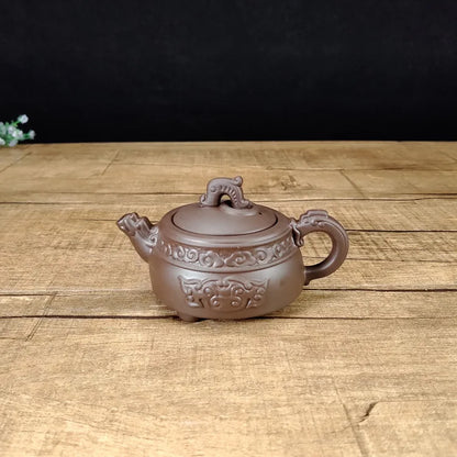 160cc Yixing Large Purple Clay Pot Large Capacity Kungfu Teapot Household Handmade Filter Red Clay Pot Teacup Tea Set