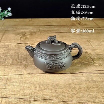 160cc Yixing Large Purple Clay Pot Large Capacity Kungfu Teapot Household Handmade Filter Red Clay Pot Teacup Tea Set