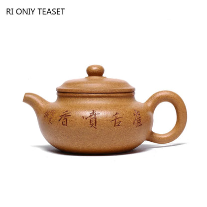 160ml Authentic Yixing Purple Clay Teapot Raw Ore Section Mud Filter Tea Pot Zisha Antique Beauty Kettle Household Tea Sets