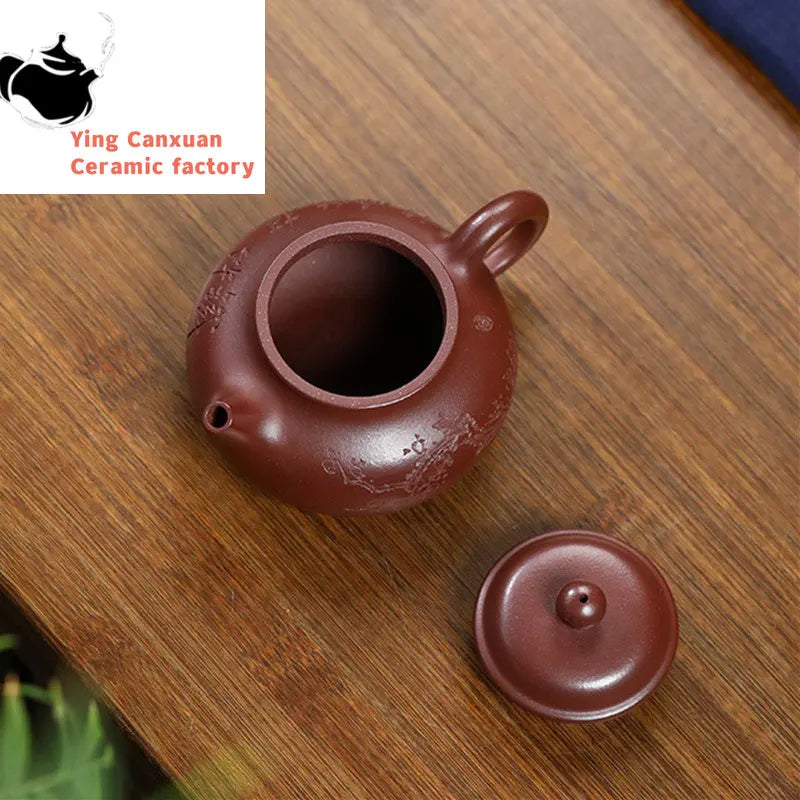 160ml Authentic Yixing Purple Clay Teapots Famous Artists Handmade Plum Blossom Tea Pot Kettle Chinese Zisha Tea Set Teaware