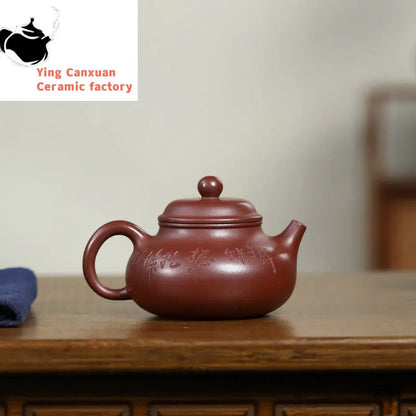 160ml Authentic Yixing Purple Clay Teapots Famous Artists Handmade Plum Blossom Tea Pot Kettle Chinese Zisha Tea Set Teaware