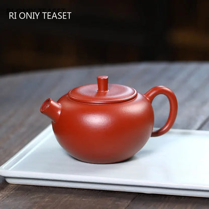 160ml Authentic Yixing Purple Clay Teapots Famous Artists Handmade Tea Pot Raw Ore Dahongpao Mud Kettle Chinese Zisha Tea Set
