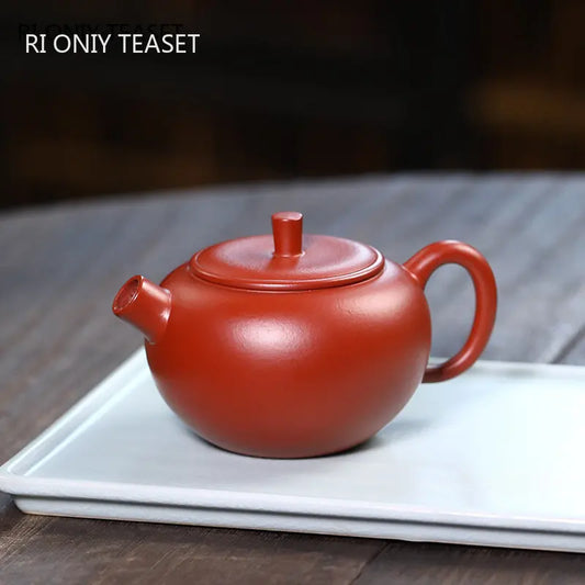 160ml Authentic Yixing Purple Clay Teapots Famous Artists Handmade Tea Pot Raw Ore Dahongpao Mud Kettle Chinese Zisha Tea Set