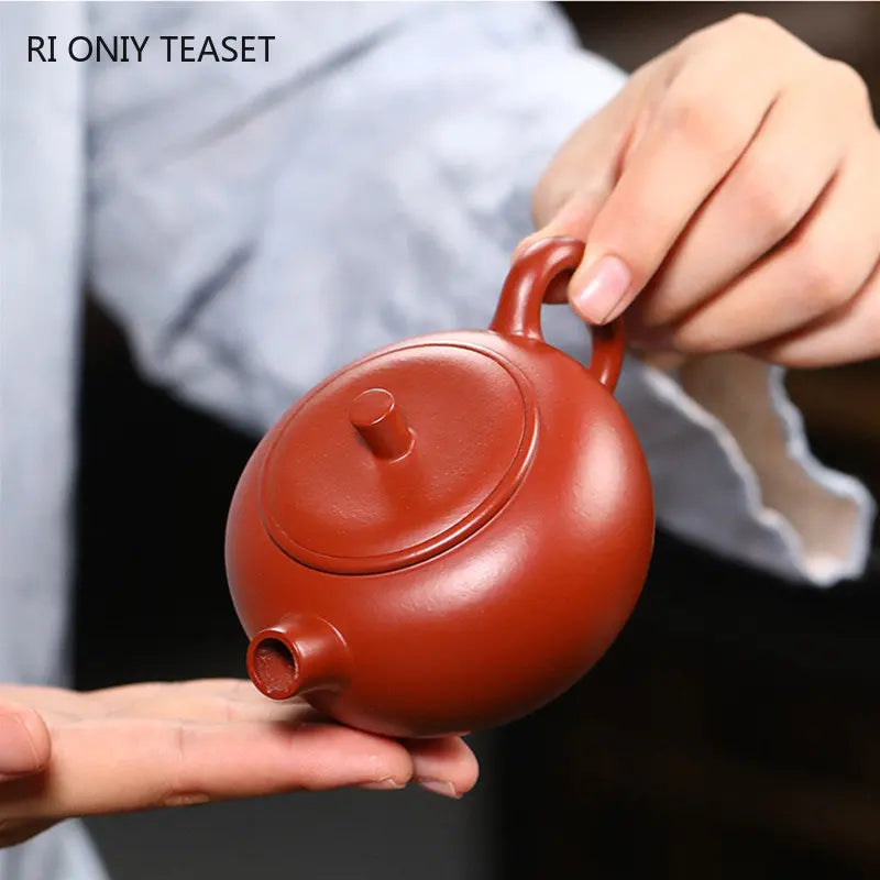 160ml Authentic Yixing Purple Clay Teapots Famous Artists Handmade Tea Pot Raw Ore Dahongpao Mud Kettle Chinese Zisha Tea Set