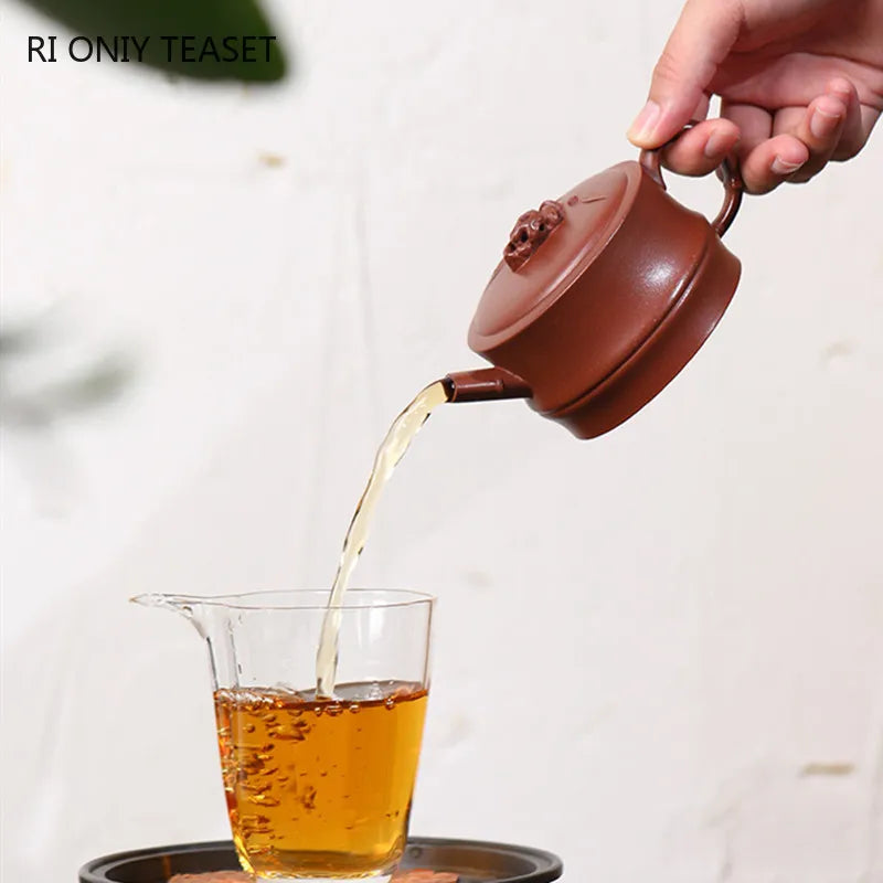 160ml Chinese Yixing Authentic Purple Clay Teapots Beauty Kettle Famous Handmade Bamboo Tea Pot Raw Ore Zisha Tea Set Teaware
