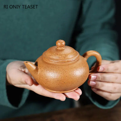160ml Chinese Yixing High-end Purple Clay Teapots Famous Artists Handmade Tea Pot Treasure Osmanthus Sand Kettle Zisha Tea Set