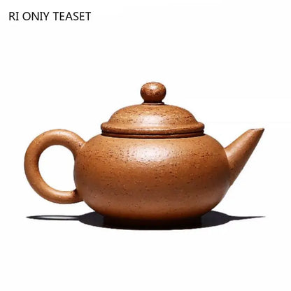 160ml Chinese Yixing High-end Purple Clay Teapots Famous Artists Handmade Tea Pot Treasure Osmanthus Sand Kettle Zisha Tea Set