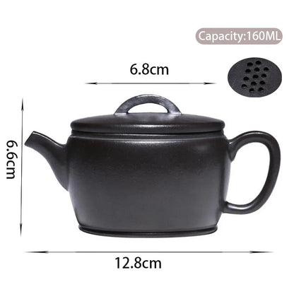 160ml Chinese Yixing High-end Purple Clay Teapots Large Caliber Famous Artists Handmade Tea Pot Beauty Kettle Zisha Tea Set