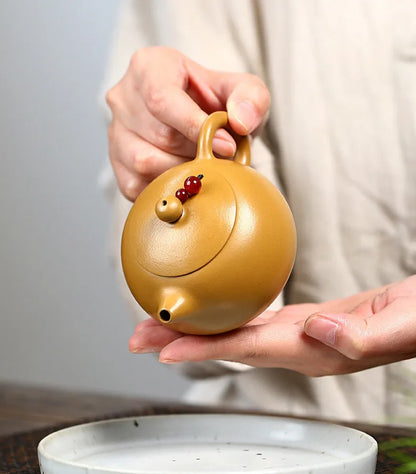 160ml Chinese Yixing Purple Clay Teapot Authentic Handmade Xishi Tea Pot Raw Ore Beauty Kettle High-end Zisha Tea Set Collection