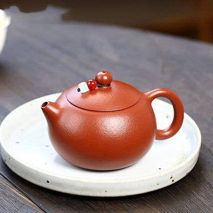 160ml Chinese Yixing Purple Clay Teapot Authentic Handmade Xishi Tea Pot Raw Ore Beauty Kettle High-end Zisha Tea Set Collection