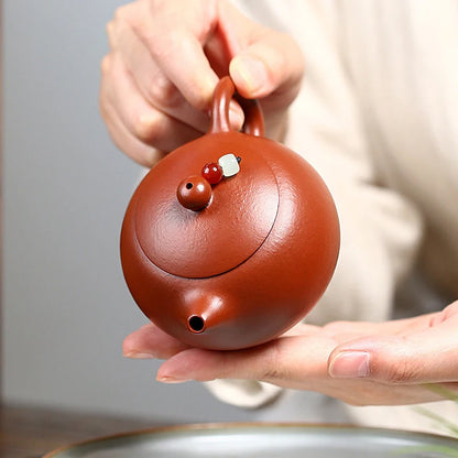160ml Chinese Yixing Purple Clay Teapot Authentic Handmade Xishi Tea Pot Raw Ore Beauty Kettle High-end Zisha Tea Set Collection