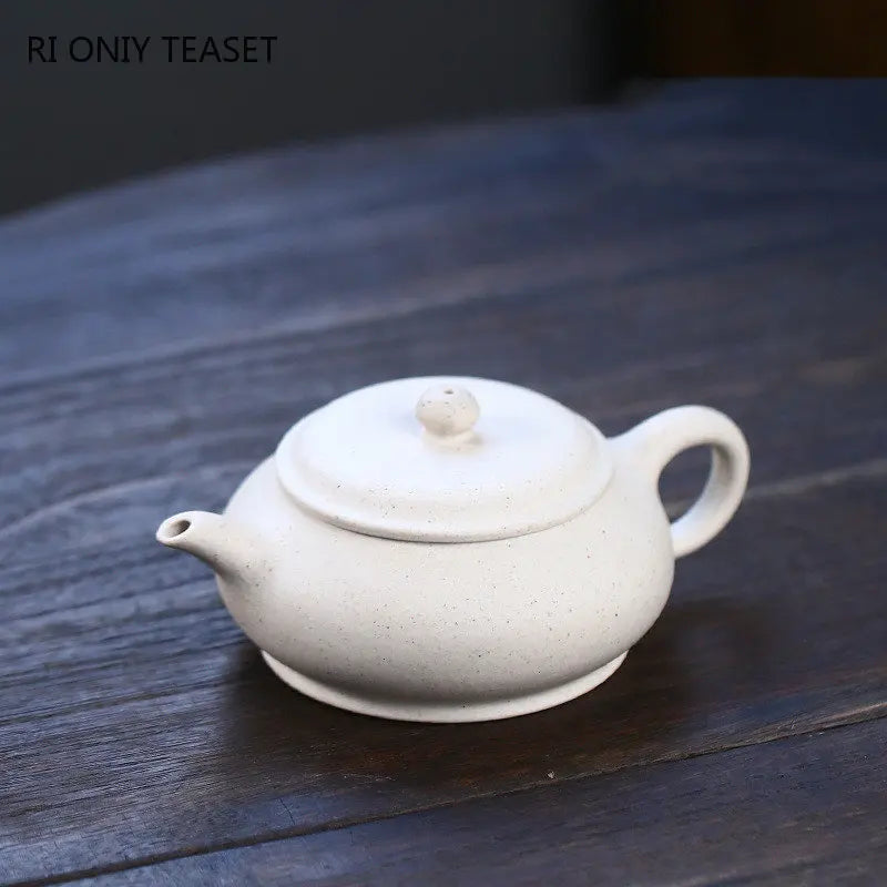160ml Chinese Yixing Purple Clay Teapot Famous Artists Handmade Tea Pot Raw Ore White Section Mud Kettle Authentic Zisha Tea Set