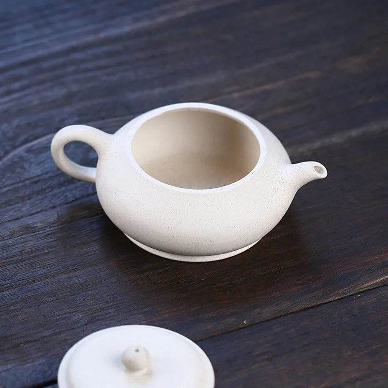 160ml Chinese Yixing Purple Clay Teapot Famous Artists Handmade Tea Pot Raw Ore White Section Mud Kettle Authentic Zisha Tea Set