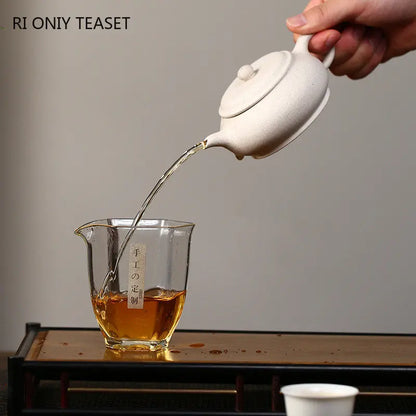 160ml Chinese Yixing Purple Clay Teapot Famous Artists Handmade Tea Pot Raw Ore White Section Mud Kettle Authentic Zisha Tea Set