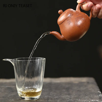 160ml Chinese Yixing Purple Clay Teapots Beauty Kettle Famous Artists Handmade Pear-shaped Tea Pot Zisha Tea Set Teaware