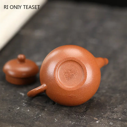 160ml Chinese Yixing Purple Clay Teapots Beauty Kettle Famous Artists Handmade Pear-shaped Tea Pot Zisha Tea Set Teaware