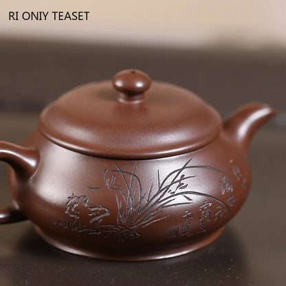 160ml Chinese Yixing Purple Clay Teapots Beauty Kettle High-end Famous Handmade Tea Pot Raw Ore Zisha Tea Set Teaware Collection