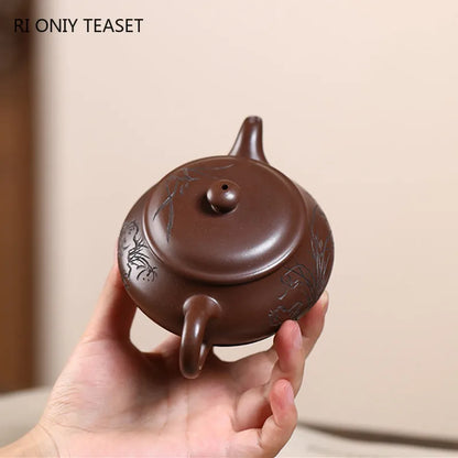 160ml Chinese Yixing Purple Clay Teapots Beauty Kettle High-end Famous Handmade Tea Pot Raw Ore Zisha Tea Set Teaware Collection