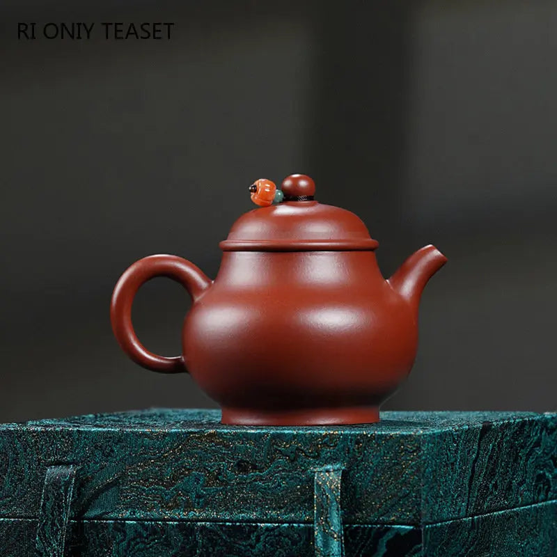 160ml Chinese Yixing Purple Clay Teapots Famous Artists Handmade Tea Pot Raw Ore Dahongpao Mud Kettle Zisha Tea Set Teaware
