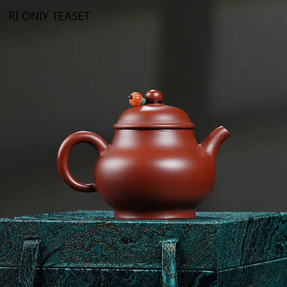 160ml Chinese Yixing Purple Clay Teapots Famous Artists Handmade Tea Pot Raw Ore Dahongpao Mud Kettle Zisha Tea Set Teaware