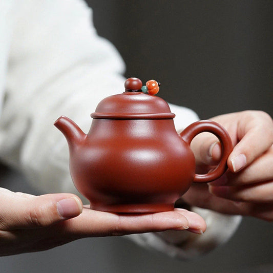 160ml Chinese Yixing Purple Clay Teapots Famous Artists Handmade Tea Pot Raw Ore Dahongpao Mud Kettle Zisha Tea Set Teaware