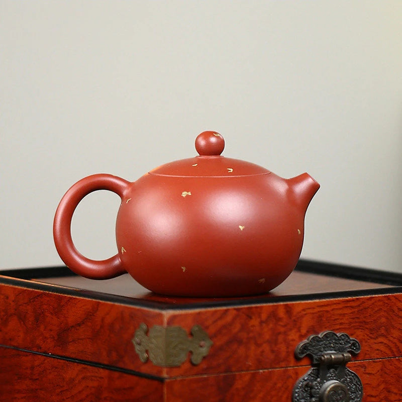 160ml Chinese Yixing Purple Clay Teapots Famous Artists Handmade Xishi Tea Pot Raw Ore Dahongpao mud Kettle Zisha Tea Set
