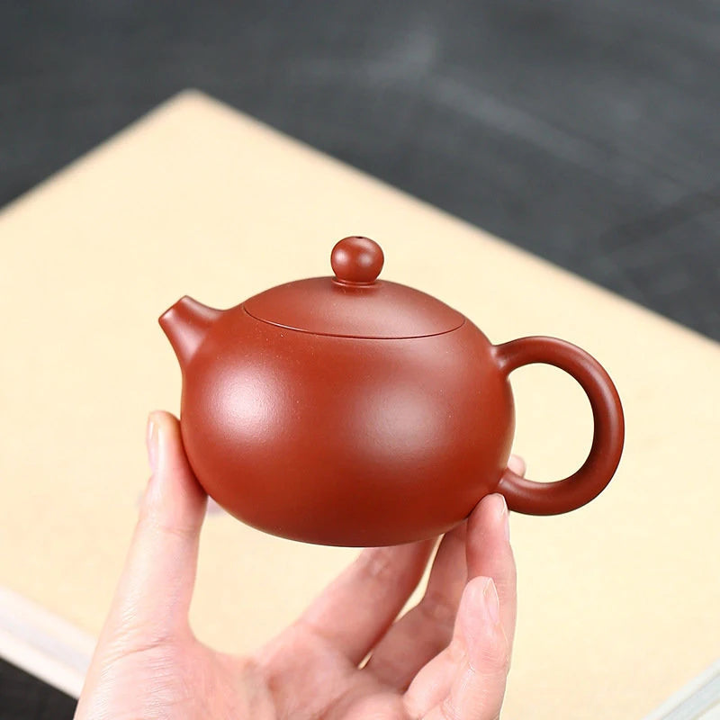 160ml Chinese Yixing Purple Clay Teapots Famous Artists Handmade Xishi Tea Pot Raw Ore Dahongpao mud Kettle Zisha Tea Set