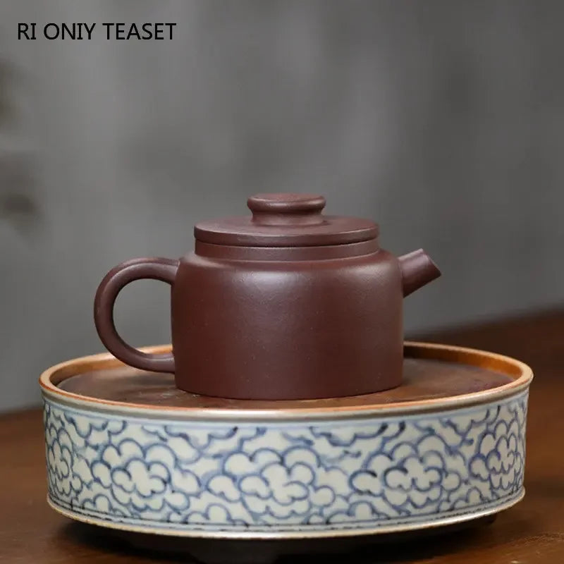 160ml Chinese Yixing Purple Clay Teapots Famous Handmade Tea Pot Raw Ore Purple Mud Kettle High-end Zisha Tea Set Collection