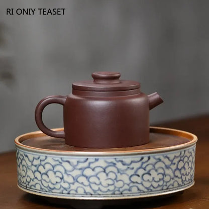 160ml Chinese Yixing Purple Clay Teapots Famous Handmade Tea Pot Raw Ore Purple Mud Kettle High-end Zisha Tea Set Collection