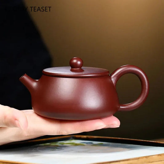 160ml Classic Yixing Handmade Purple Clay Teapots Raw Ore Zhu Mud Stone Scoop Tea Pot Beauty Kettle Chinese Zisha Tea Set
