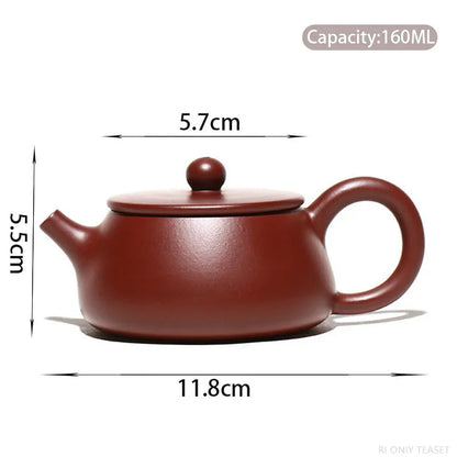 160ml Classic Yixing Handmade Purple Clay Teapots Raw Ore Zhu Mud Stone Scoop Tea Pot Beauty Kettle Chinese Zisha Tea Set