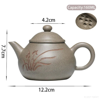 160ml High-end Yixing Purple Clay Teapot Famous Handmade Tea Pot Beauty Kettle Chinese Zisha Tea Set Collection Customized Gifts