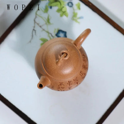 160ml High-end Yixing Purple Clay Teapot Famous Handmade Three-legged Tripod Tea Pot Kettle Chinese Zisha Tea Set Collection