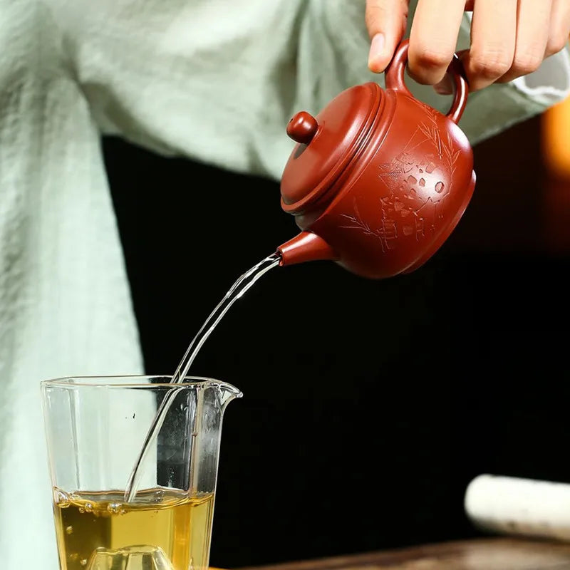 160ml Traditional Yixing Handmade Purple Clay Teapots Raw Ore Dahongpao Mud Tea Pot Kettle Chinese Zisha Teaware Tea Set