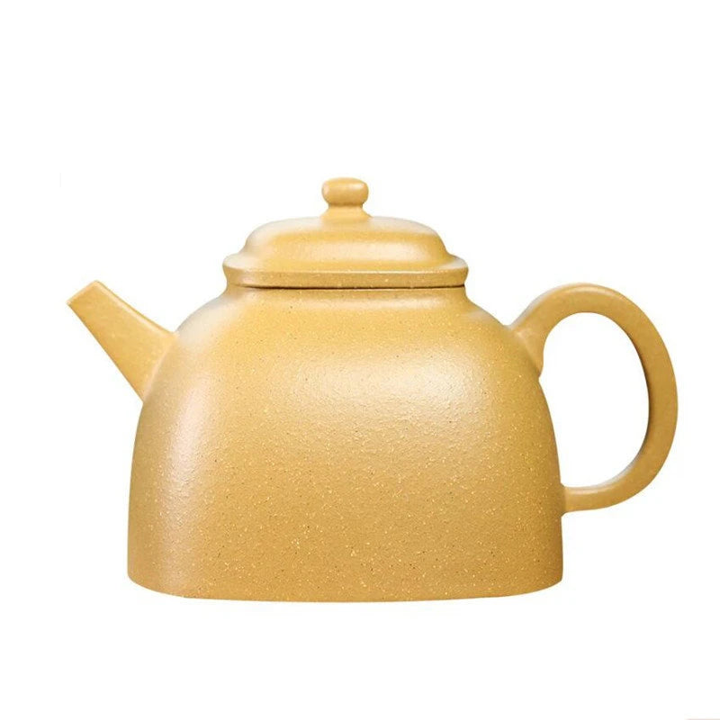 160ml Yixing High-end Purple Clay Teapots Handmade Square Shape Tea Pot Raw Ore Gold Section Mud Kettle Chinese Zisha Tea Set