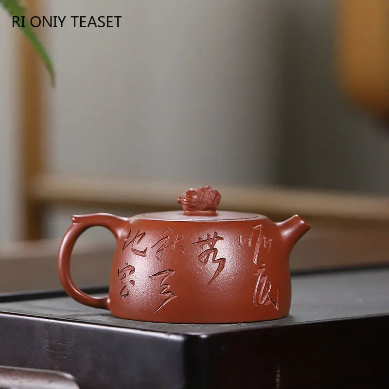 160ml Yixing High-end Purple Clay Teapots Handmade Tea Pot Raw Ore Dahongpao Zhu Mud Beauty Kettle Zisha Tea Set Collection Gift