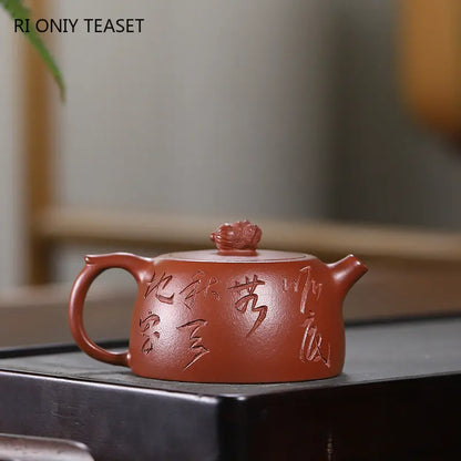 160ml Yixing High-end Purple Clay Teapots Handmade Tea Pot Raw Ore Dahongpao Zhu Mud Beauty Kettle Zisha Tea Set Collection Gift