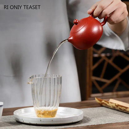 160ml Yixing Purple Clay Teapot Famous Handmade High-end Xishi Tea Pot Raw Ore Dahongpao Kettle Chinese Collection Zisha Tea Set