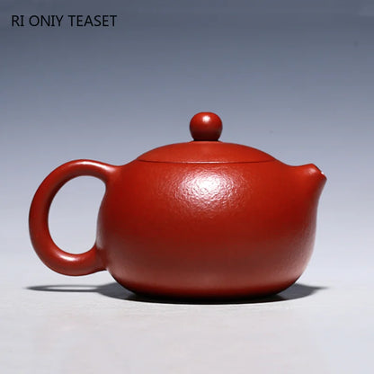 160ml Yixing Purple Clay Teapot Famous Handmade High-end Xishi Tea Pot Raw Ore Dahongpao Kettle Chinese Collection Zisha Tea Set