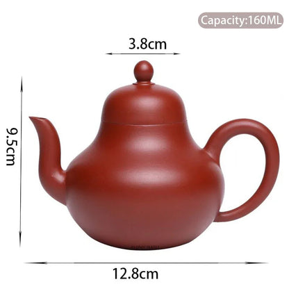 160ml Yixing Purple Clay Teapots Famous Artists Handmade Tea Pot Raw Ore Dahongpao Mud Kettle Chinese Zisha Tea Set Teaware