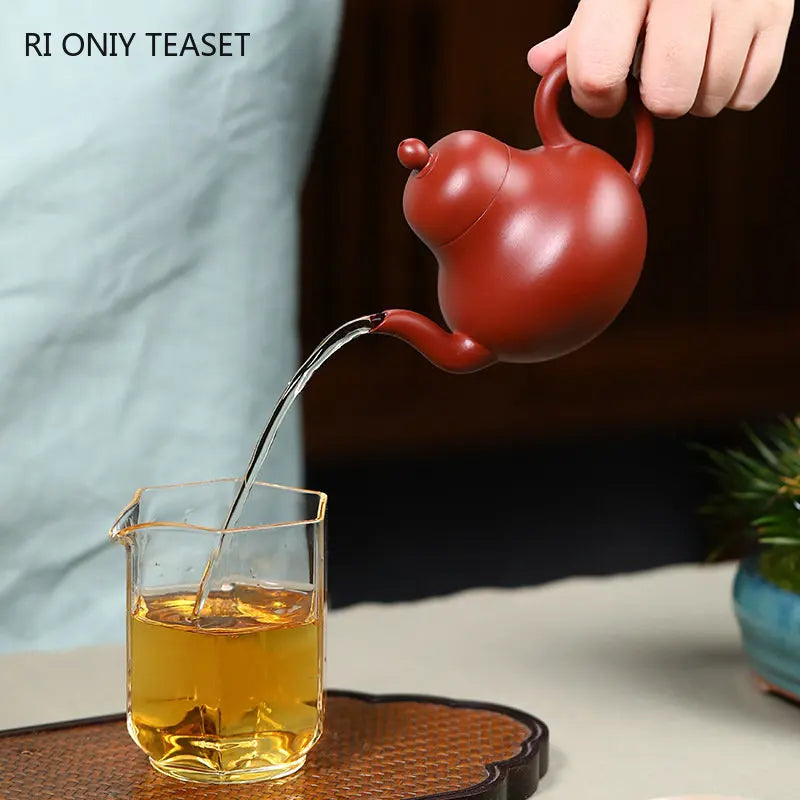 160ml Yixing Purple Clay Teapots Famous Artists Handmade Tea Pot Raw Ore Dahongpao Mud Kettle Chinese Zisha Tea Set Teaware