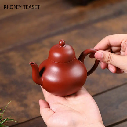 160ml Yixing Purple Clay Teapots Famous Artists Handmade Tea Pot Raw Ore Dahongpao Mud Kettle Chinese Zisha Tea Set Teaware