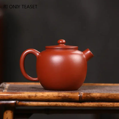 160ml Yixing Purple Clay Teapots Famous Handmade Ball Hole Filter Tea Pot Raw Ore Dahongpao Mud Kettle Chinese Zisha Tea Set
